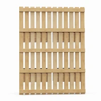 Outsunny 4 Box Raised Garden Bed w/ Trellis for Climbing Plants, Wall-Mounted Wood Planters w/ Drainage Holes, Natural(m-9)