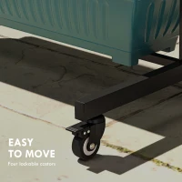 Outsunny 4-Tier Vertical Raised Garden Planter with 4 Boxes, Wheels, Outdoor Plant Stand for Vegetable Flowers, Green(m-7)