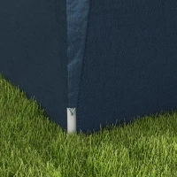 Outsunny 10' x 19.5' Pop Up Canopy Tent Height Adjustable Event Shelter w/ Sidewalls, Leg Weight Bags, Wheeled Carry Bag, Blue(m-9)