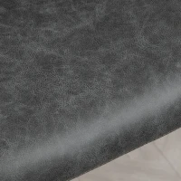 HOMCOM Modern Bar Stools Set of 2, Counter Height Bar Chair with PU Leather Wooden Frame Padding Seats for Dining Room Home Bar, Grey(m-9)