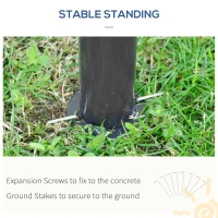 Outsunny 10' x 12' Outdoor Hardtop Gazebo Canopy w/ Double PC Roof, Steel Frame, Nettings, Curtains for Garden Lawn Deck, Grey(m-7)