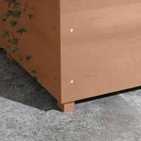 Outsunny Raised Garden Bed with Trellises and Roof for Climbing Plant Vine, Hanging Flowers, 70.75" Tall Outdoor Wood Planter Box with Drainage & Filter(m-9)