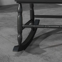 Outsunny Porch Rocker Chair, Outdoor Wooden Rocking Chair with High Back for Garden, Patio, Balcony, Black(m-9)