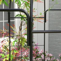 Outsunny Birdcage Shape Arbour, Metal Garden Arbour Pergola Pavilion for Climbing Plants, Lights, French Style Arch Trellis(m-9)