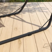 Outsunny 10.3ft Hammock Stand, Adjustable Hammock Stand Fits 9-14 ft Hammocks, Heavy Duty 450 lbs Capacity, Black(m-10)