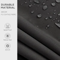 Outsunny 8' x 6.5' Retractable Awning, 280gsm UV Resistant Sunshade Shelter for Deck, Balcony, Yard, Dark Gray(m-6)