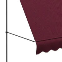 Outsunny 6.5' x 4' Manual Retractable Awning, Non-Screw Freestanding Patio Awning, UV Resistant, for Window or Door, Wine Red(m-9)