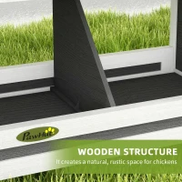 PawHut Nesting Boxes for Chickens, Chicken Coop Accessories with Asphalt Roof for Indoor Outdoor Use, Up to 3 Hens(m-5)