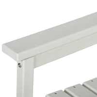 Outsunny All-Weather Patio Chair, HDPE Patio Dining Chair, Heavy Duty Wood-Like Outdoor Furniture for Garden, Backyard, Deck, Porch, Lawn, White(m-8)