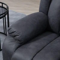 HOMCOM Lift Chair for Seniors, Microfibre Upholstered Electric Recliner Chair with Remote, Quick Assembly, Charcoal Grey(m-10)