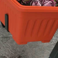 Outsunny 5-Tier Vertical Raised Garden Planter with 5 Container Boxes, Outdoor Plant Stand for Vegetable Flowers, Red(m-9)