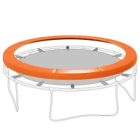 Soozier 14ft Trampoline Replacement Pad Trampolining Replacement Jump Bounce Exercise GYM Pad Only Light Orange(m-2)