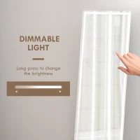 HOMCOM Standing Mirror with LED Lights, 64" x 21" Floor Mirror, Full Body Mirror with Dimmable and 3 Colour Lighting, White(m-5)