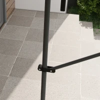 Outsunny 8' x 4' Manual Retractable Awning, Non-Screw Patio Awning, UV Resistant for Window or Door, Dark Gray(m-8)