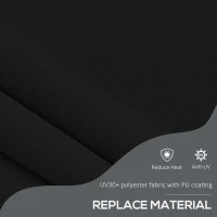 Outsunny 6.5' x 4' Manual Retractable Awning, Non-Screw Patio Awning, UV Resistant for Window or Door, Black(m-6)