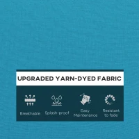 Outsunny 4-Piece Seat Cushion Pillows Replacement, Patio Chair Cushions Set with Back for Indoor Outdoor, Turquoise(m-4)