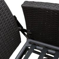 Outsunny Outdoor Rattan Wicker Lounge Chair with Footrest & Soft Cushion for Patio, Garden, Backyard, Cream White(m-9)