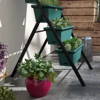 Outsunny 5-Tier Vertical Raised Garden Planter with 5 Container Boxes, Outdoor Plant Stand for Vegetable Flowers, Green(m-9)