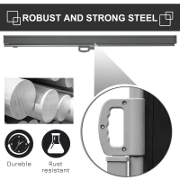 Outsunny 118" x 71" Outdoor Folding Privacy Screen Retractable Side Awning Patio with Resistance to UV Rays and Wind Black(m-5)