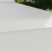 Outsunny 8 x 8 Pop Up Canopy with 1 Sidewall, Carry Bag and 4 Sand Bags, Height Adjustable Instant Sun Shelter, White(m-10)