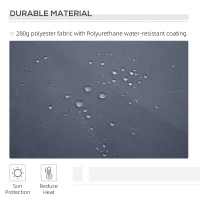 Outsunny 12' x 8' Patio Awning, Canopy Retractable Sun Shade Shelter w/ Manual Crank Handle for Deck, Yard, Dark Gray(m-4)
