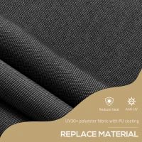 Outsunny 10' x 4' Manual Retractable Awning, Non-Screw Patio Awning, UV Resistant, for Window or Door, Black(m-6)