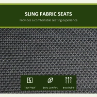 Outsunny 3-Seater Outdoor Swing Chair Bench with Adjustable Canopy, Black(m-5)