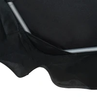 Outsunny 3-Seater Outdoor Swing Chair Bench with Adjustable Canopy, Black(m-9)