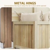 Outsunny 45.5 Gallon Wooden Outdoor Storage Box, Weather-Resistant Deck Box for Balcony, Porch, Poolside Storage Solutions(m-4)