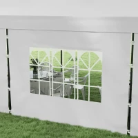 Outsunny 9.5' x 28' Pop Up Canopy Tent, Instant Tent for Parties, Height Adjustable, with Carry Bag and Sand Bags(m-9)