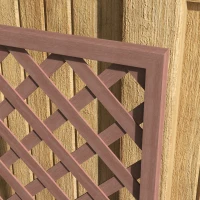 Outsunny Trellis Planter Box for Climbing Plants, Raised Garden Bed w/ Trellis Lattice for Outdoor Garden, Backyard, Brown(m-8)