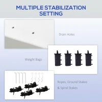 Outsunny 10x10FT Pop Up Canopy with 1-Button Push, Wheeled Bag, Stakes, Ropes, Sandbags, Height Adjustable Instant Sun Shelter(m-7)