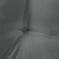 Outsunny 6-Piece Seat Cushion Replacement, Outdoor Patio Chair Cushions Set with Ties, Button Tufted, Charcoal Grey(m-7)