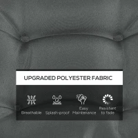 Outsunny 6-Piece Seat Cushion Replacement, Outdoor Patio Chair Cushions Set with Ties, Button Tufted, Charcoal Grey(m-4)