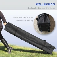 Outsunny 10x10FT Pop Up Canopy with 1-Button Push, Wheeled Bag, Stakes, Ropes, Sandbags, Height Adjustable Instant Sun Shelter(m-6)