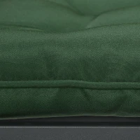 Outsunny 6-Piece Seat Cushion Replacement, Outdoor Patio Chair Cushions Set with Ties, Button Tufted, Dark Green(m-9)