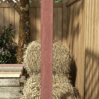 Outsunny Trellis Planter Box for Climbing Plants, Raised Garden Bed w/ Trellis Lattice for Outdoor Garden, Backyard, Brown(m-9)