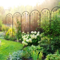 Outsunny Metal Trellis Set of 6, Garden Trellis for Climbing Plants Support Frames, Arrow Design(m-1)