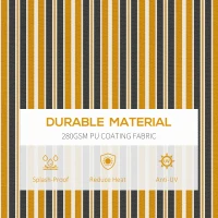 Outsunny 10' x 8' Retractable Awning, 280 GSM UV Resistant Sunshade Shelter for Deck, Balcony, Yard, Amber and Dark Grey(m-6)