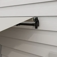 Outsunny 12' x 10' Retractable Awning, 280gsm UV Resistant Sunshade Shelter, for Deck, Balcony, Yard, Light Grey(m-10)