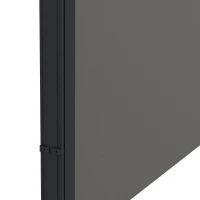 Outsunny 13' x 6' Retractable Side Awning, Outdoor Privacy Screen for Garden, Hot Tub, Balcony, Terrace, Pool, Dark Grey(m-9)