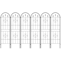 Outsunny Metal Trellis Set of 6, Garden Trellis for Climbing Plants Support Frames, Arrow Design(m-2)