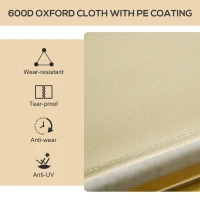 Outsunny Set of 2 Camping Chair, Lightweight Folding Chair, Portable Armchairs, Excellent for Festivals, Fishing, Beach and Hiking, Beige(m-6)