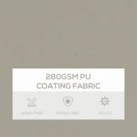 Outsunny 13' x 10' Retractable Awning, 280gsm UV Resistant Sunshade Shelter, for Deck, Balcony, Yard, Light Grey(m-6)