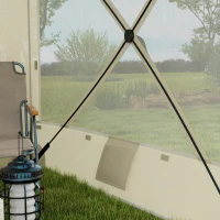 Outsunny 7' x 8' Pop Up Canopy Tent, Camping Tent Sun Shade Shelter with Curtains, Nettings and Carrying Bag, UV-Resistant(m-8)