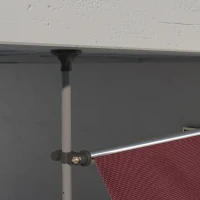 Outsunny 10' x 4' Manual Retractable Awning, Non-Screw Freestanding Patio Awning, UV Resistant, for Window or Door, Wine Red(m-10)