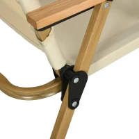 Outsunny Set of 2 Camping Chair, Lightweight Folding Chair, Portable Armchairs, Excellent for Festivals, Fishing, Beach and Hiking, Beige(m-9)