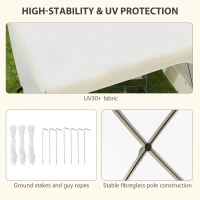 Outsunny 7' x 8' Pop Up Canopy Tent, Camping Tent Sun Shade Shelter with Curtains, Nettings and Carrying Bag, UV-Resistant(m-6)