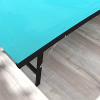 Outsunny 2 Piece Outdoor Chaise Lounge Chairs with Wheels, 5 Level Adjustable Backrest for Patio, Beach, Yard, Pool, Blue(m-9)