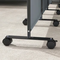 Outsunny Folding Room Divider with Castor Wheels, Rolling Privacy Screen for Patio Backyard Pool Hot Tub, 5.6ft Tall(m-10)